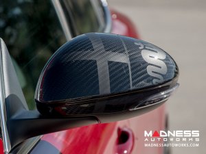 Alfa Romeo Stelvio Mirror Covers - Carbon Fiber- Full Replacements - Alfa Romeo Theme Alfa Romeo Stelvio Mirror Covers - Carbon Fiber- Full Replacements - Alfa Romeo Theme